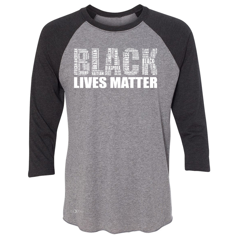 Black Lives Matter 3/4 Sleevee Raglan Tee Freedom Civil Rights Political Tee - Zexpa Apparel Halloween Christmas Shirts