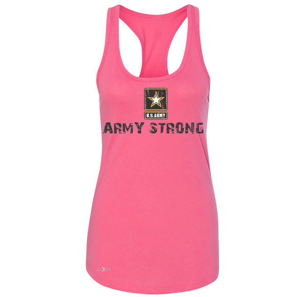 Army Strong US Army Unisex - Women's Racerback Military Star Cool Sleeveless - Zexpa Apparel Halloween Christmas Shirts
