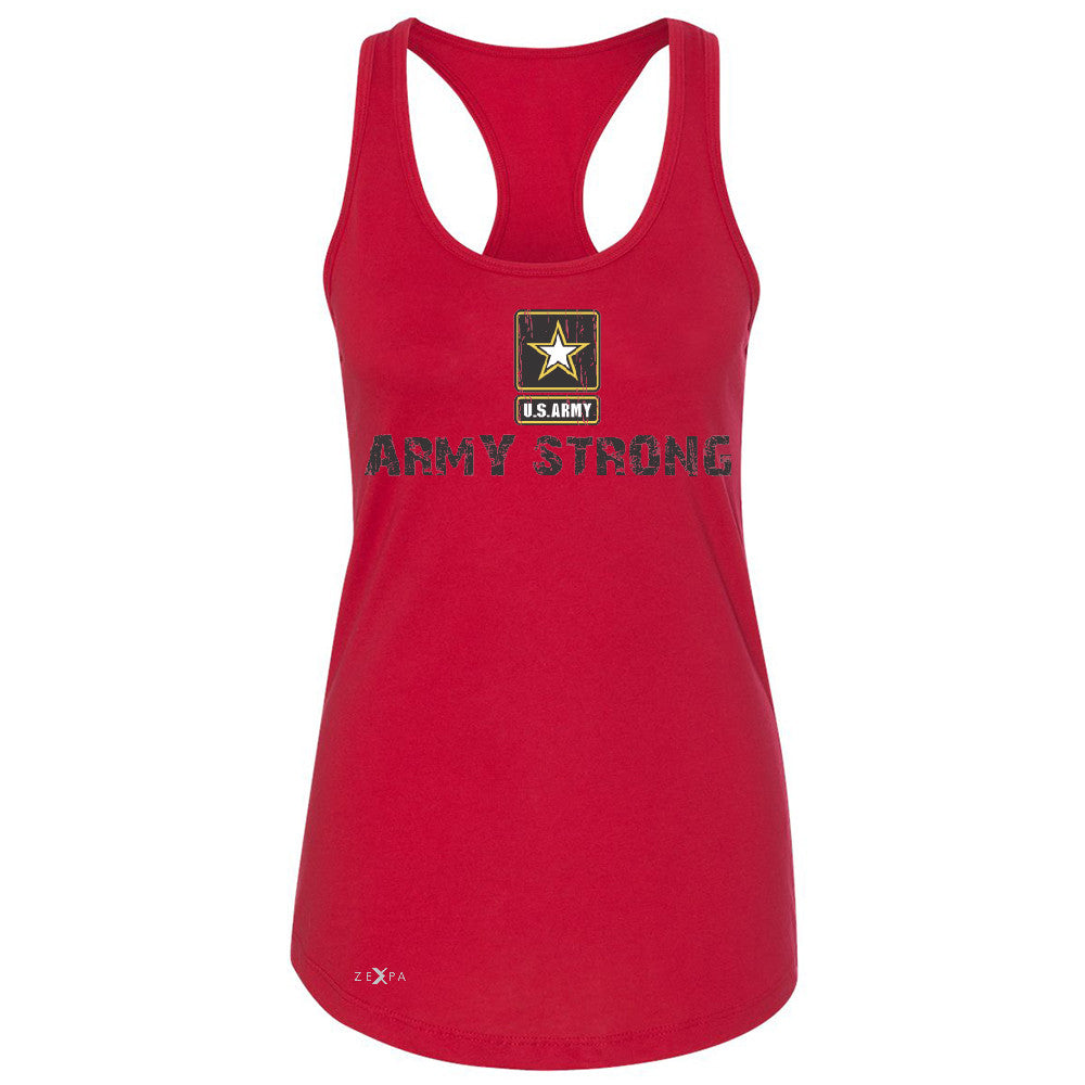 Army Strong US Army Unisex - Women's Racerback Military Star Cool Sleeveless - Zexpa Apparel Halloween Christmas Shirts