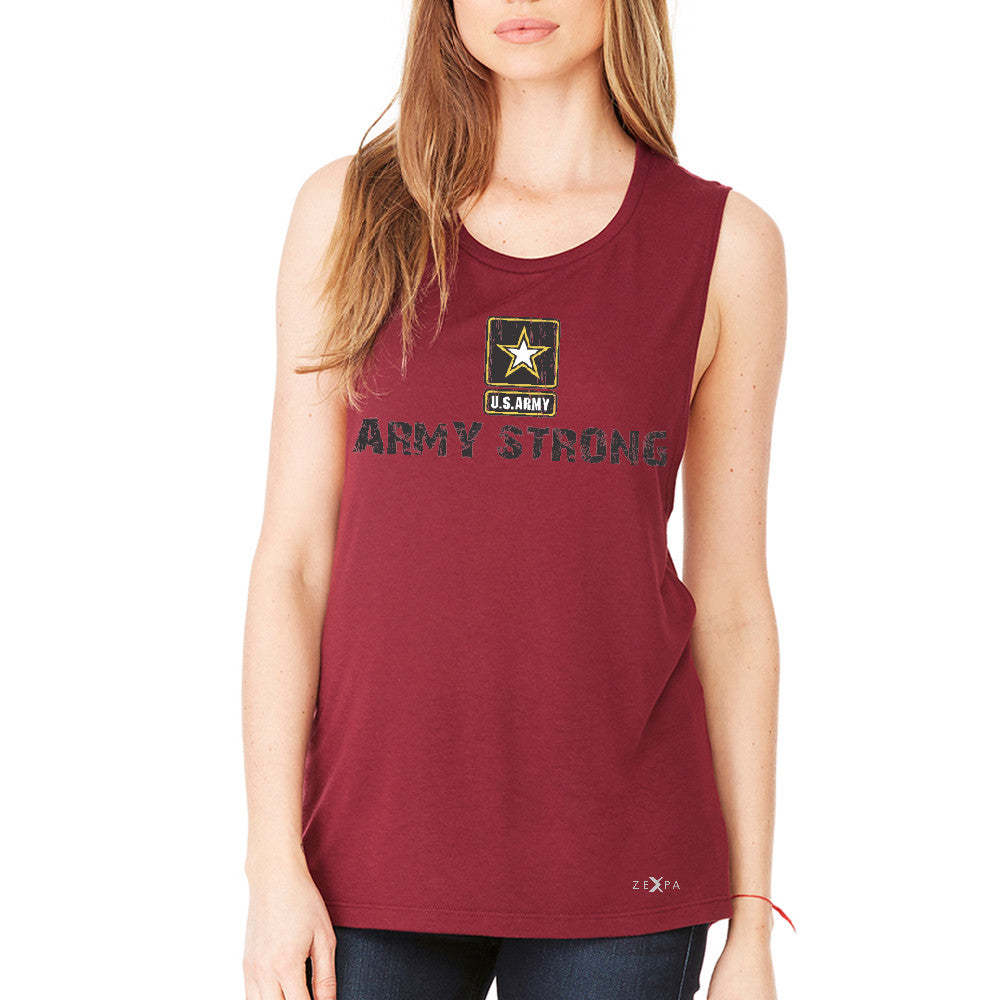 Army Strong US Army Unisex - Women's Muscle Tee Military Star Cool Tanks - Zexpa Apparel Halloween Christmas Shirts