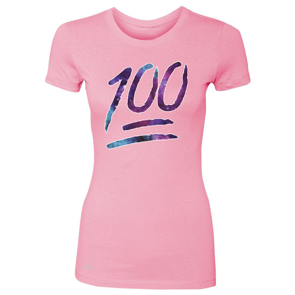 Galaxy Emoji 100 Grade Women's T-shirt Funny Humor Cool Whats Up Tee - Zexpa Apparel - 3