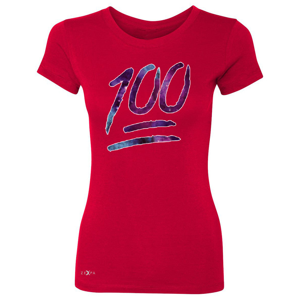 Galaxy Emoji 100 Grade Women's T-shirt Funny Humor Cool Whats Up Tee - Zexpa Apparel - 4