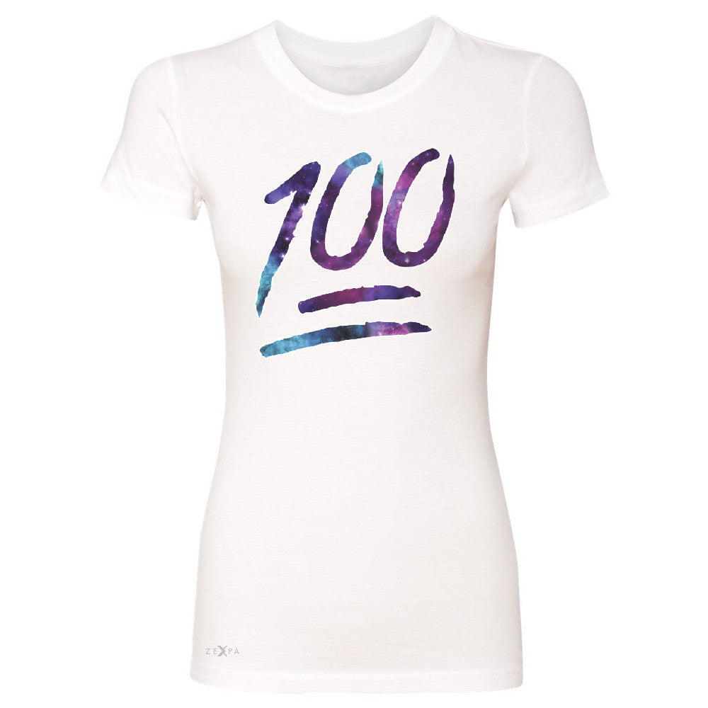 Galaxy Emoji 100 Grade Women's T-shirt Funny Humor Cool Whats Up Tee - Zexpa Apparel - 5