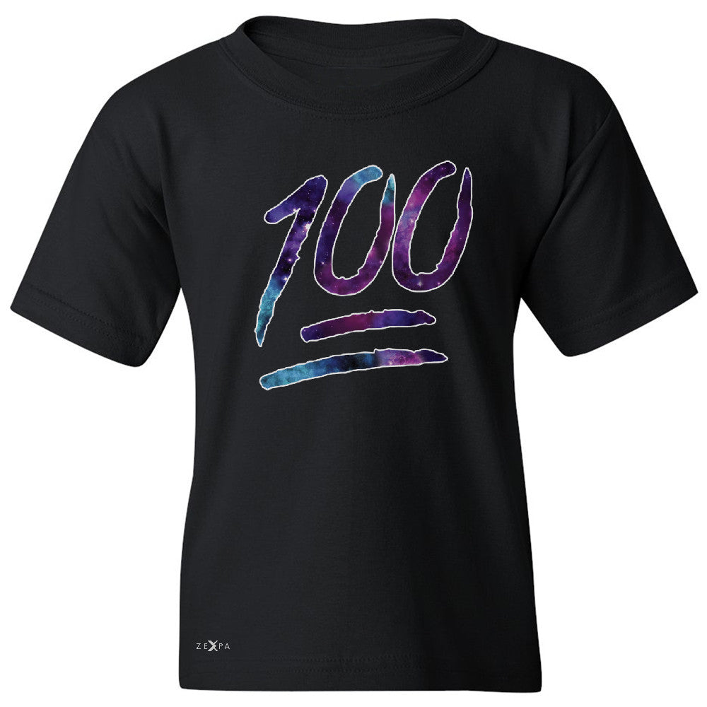 Galaxy Emoji 100 Grade Youth T-shirt Funny Humor Cool Whats Up Tee - Zexpa Apparel - 1