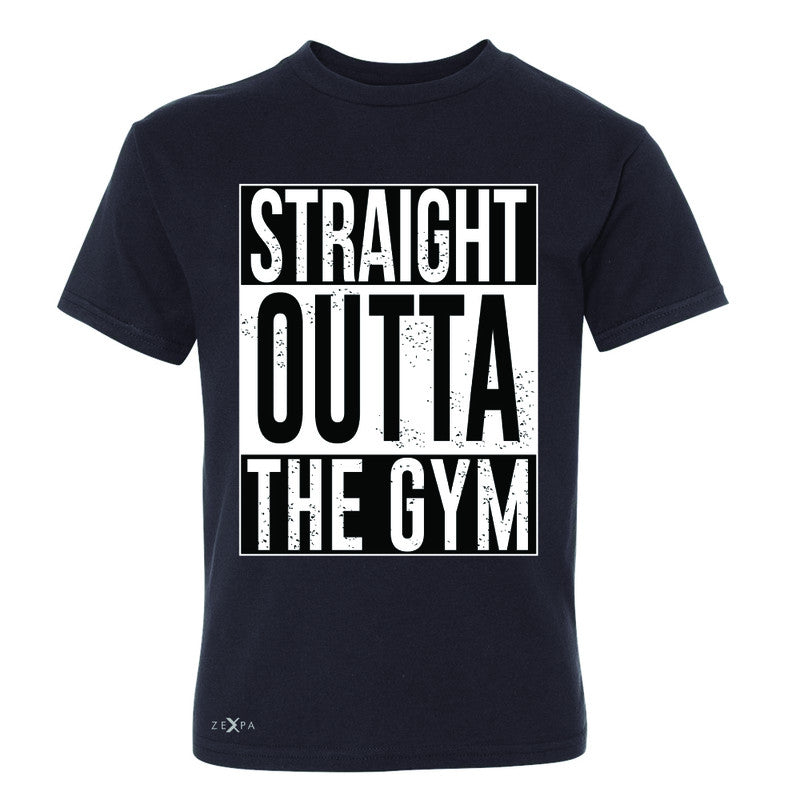 Straight Outta The Gym Youth T-shirt Workout Fitness Bodybuild Tee - Zexpa Apparel - 1