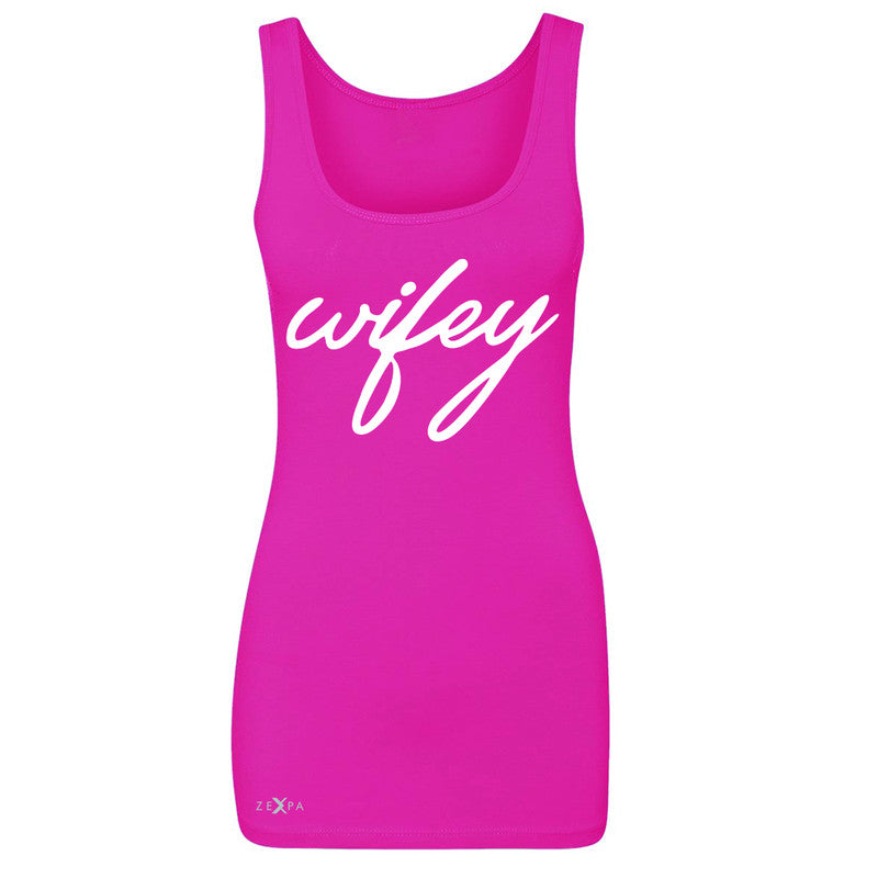 Wifey - Wife Women's Tank Top Couple Matching Valentines Sleeveless - Zexpa Apparel - 2