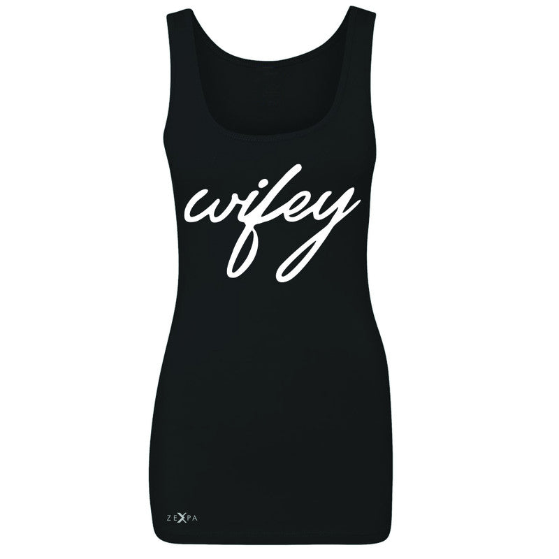 Wifey - Wife Women's Tank Top Couple Matching Valentines Sleeveless - Zexpa Apparel - 1