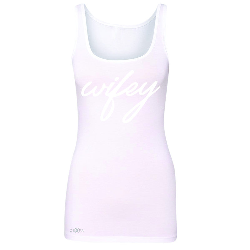 Wifey - Wife Women's Tank Top Couple Matching Valentines Sleeveless - Zexpa Apparel - 4