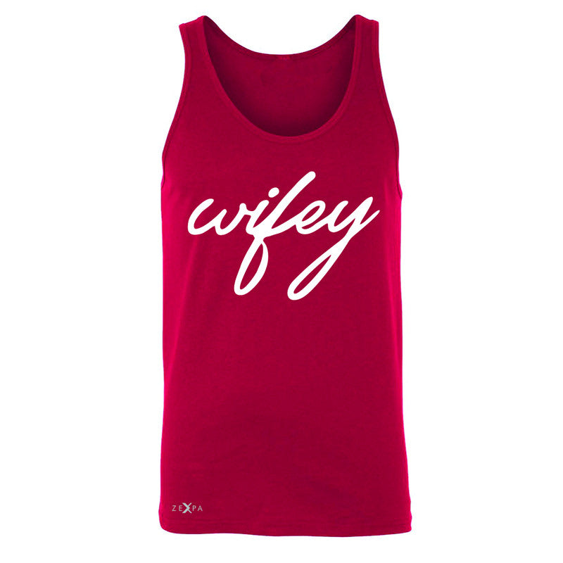 Wifey - Wife Men's Jersey Tank Couple Matching Valentines Sleeveless - Zexpa Apparel - 4