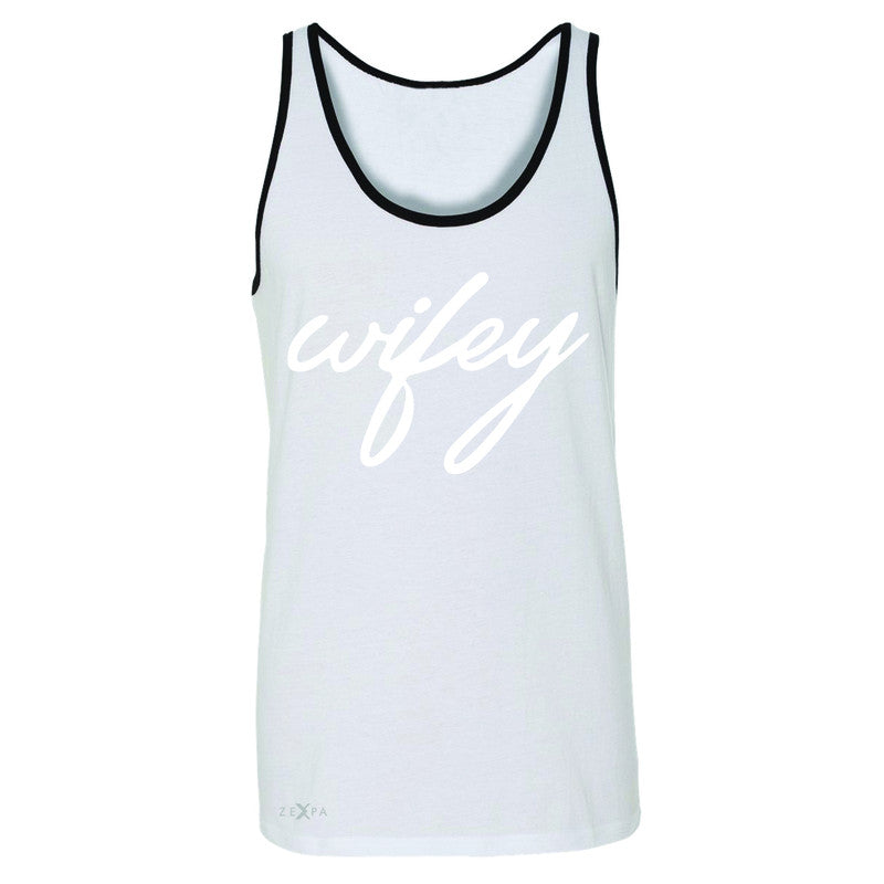 Wifey - Wife Men's Jersey Tank Couple Matching Valentines Sleeveless - Zexpa Apparel - 6
