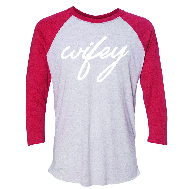 Wifey - Wife 3/4 Sleevee Raglan Tee Couple Matching Valentines Tee - Zexpa Apparel - 2