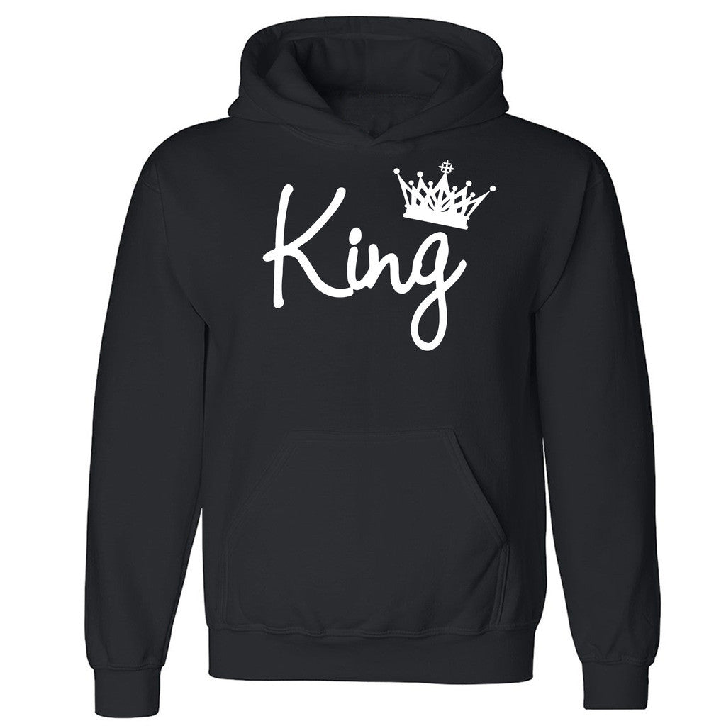 Zexpa Apparelâ„¢ King Crown Couple Matching Unisex Hoodie Valentines Day Gift Hooded Sweatshirt