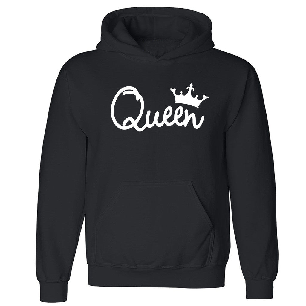 Zexpa Apparelâ„¢ Queen Crown Couple Matching Unisex Hoodie Valentines Day Gift Hooded Sweatshirt