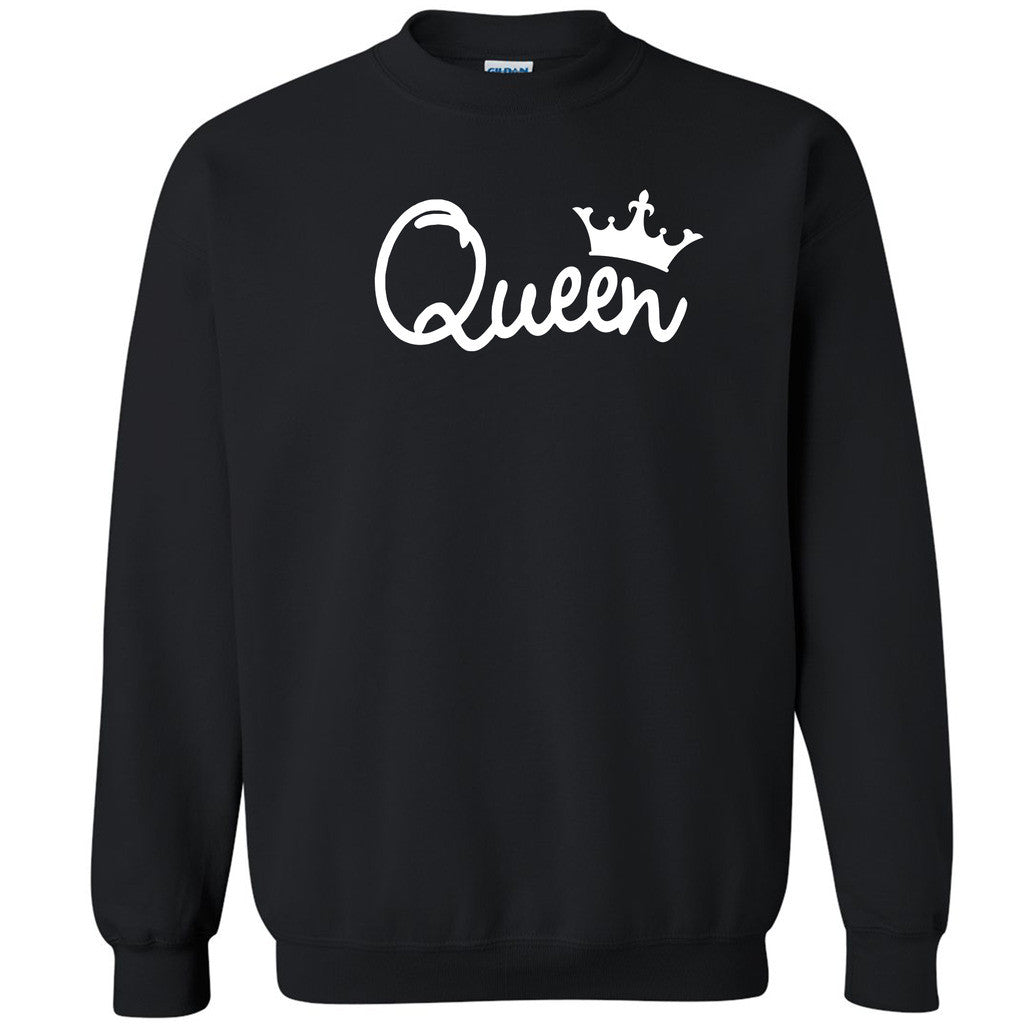 Queen Crown Couple Matching Unisex Crewneck Valentines Day Gift Sweatshirt - Zexpa Apparel
