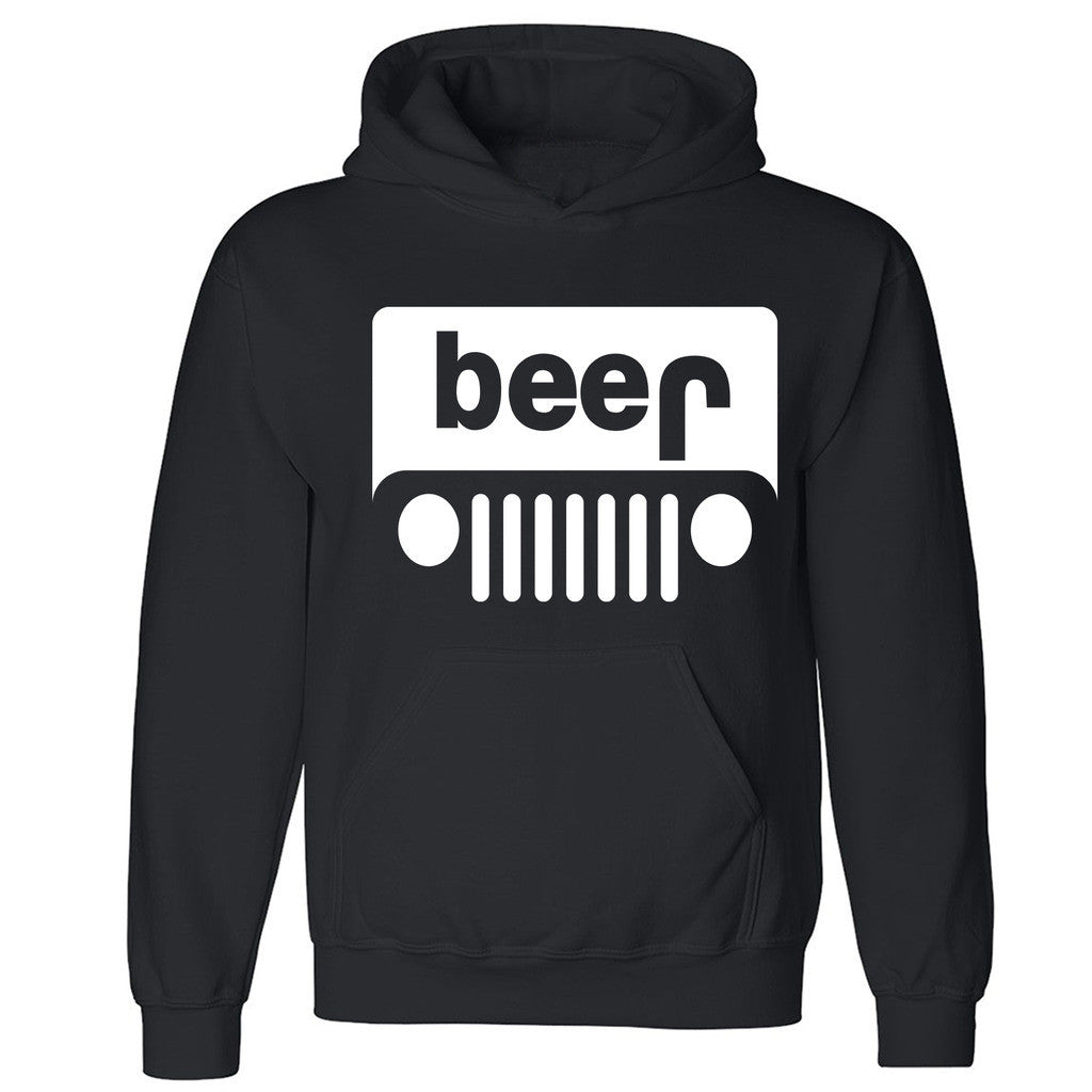 Beer Jeep Unisex Hoodie Funny Collage Party Dope Swag Design Hooded Sweatshirt - Zexpa Apparel Halloween Christmas Shirts