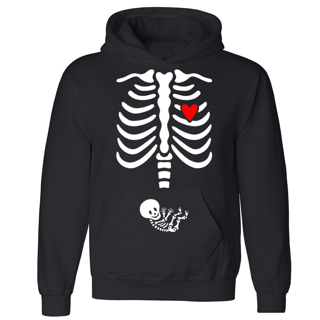 Zexpa Apparelâ„¢ X-Ray Baby Boy Rib Cage Unisex Hoodie Funny Halloween Costume Hooded Sweatshirt