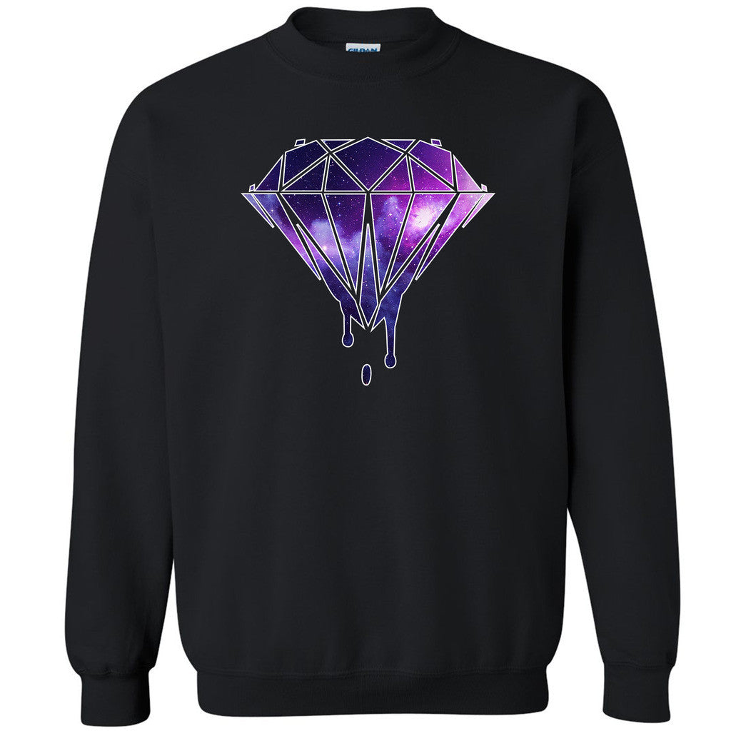 Galaxy Diamond Dripping Melting Bleeding Unisex Crewneck Dope Sweatshirt - Zexpa Apparel