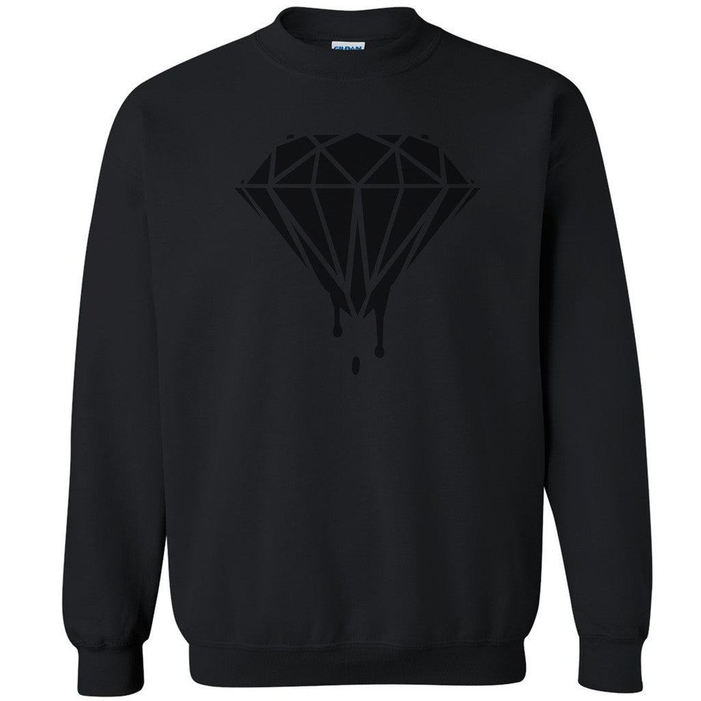 Black Diamond Dripping Melting Bleeding Unisex Crewneck Dope Sweatshirt - Zexpa Apparel Halloween Christmas Shirts
