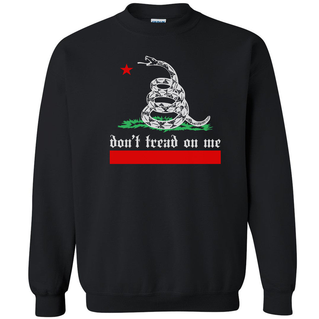 Zexpa Apparelâ„¢ Don't Tread On Me California Pattern Unisex Crewneck Snake Star Sweatshirt - Zexpa Apparel Halloween Christmas Shirts