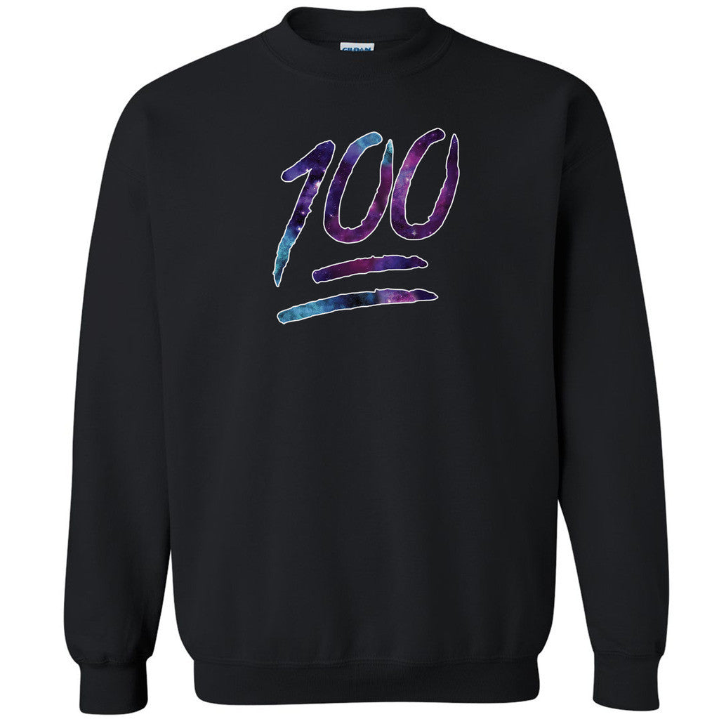 Galaxy 100 Percent Emoji Unisex Crewneck Funny Collage Party Sweatshirt - Zexpa Apparel