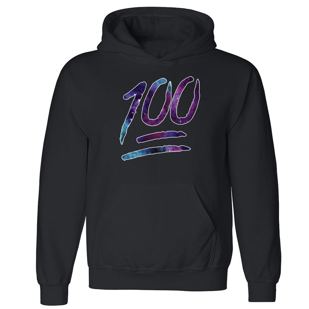 Zexpa Apparelâ„¢ Galaxy 100 Percent Emoji Unisex Hoodie Funny Collage Party Hooded Sweatshirt