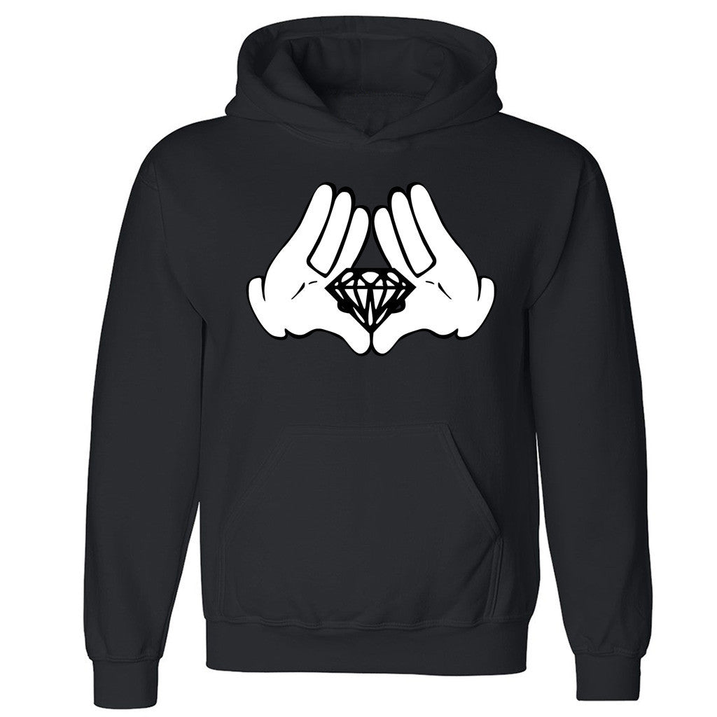 Zexpa Apparelâ„¢ Cartoon Hands Triangle Diamond Unisex Hoodie Illuminati Swag  Hooded Sweatshirt