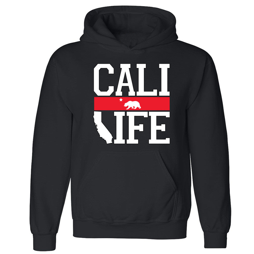 Zexpa Apparelâ„¢ Cali Life Bear California Map Unisex Hoodie Golden State Cali Hooded Sweatshirt