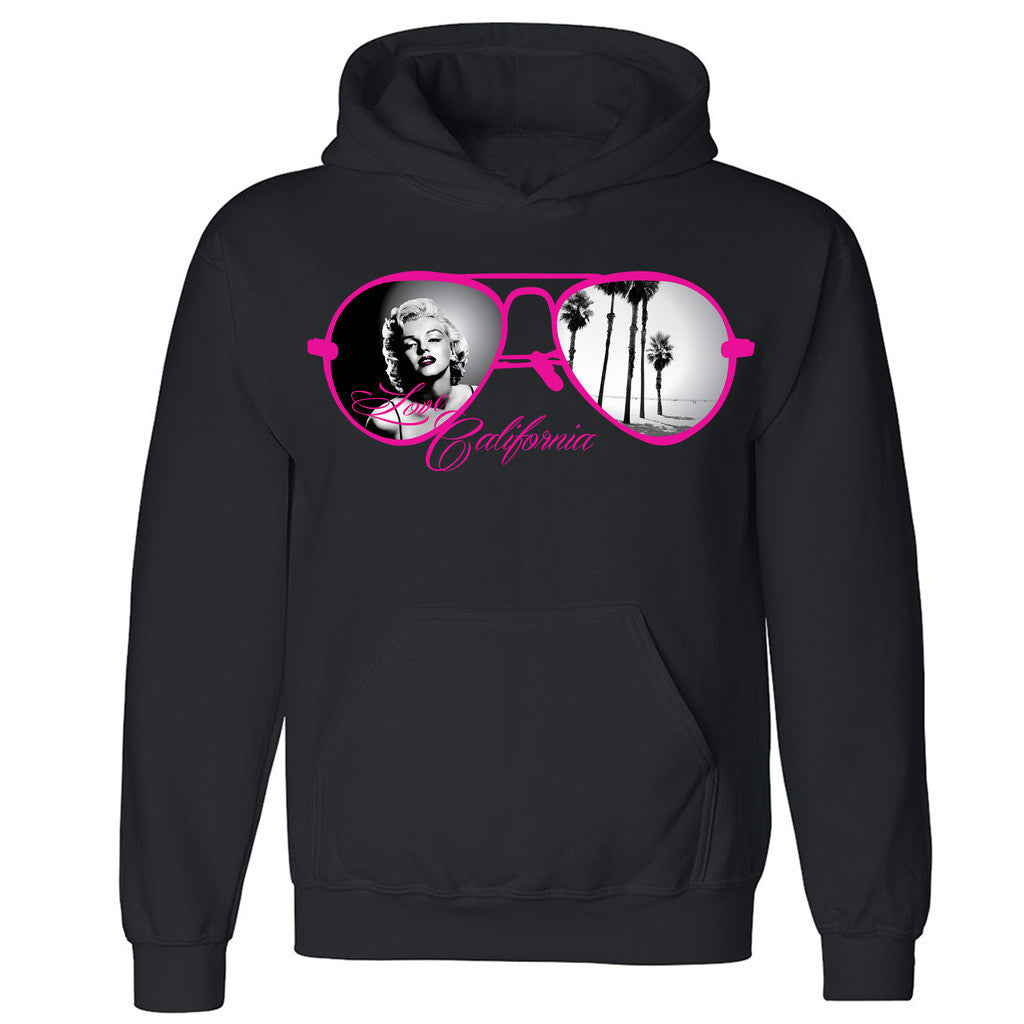 Zexpa Apparelâ„¢ Marilyn Monroe Pink Sunglasses Unisex Hoodie Sexy Starlet Hooded Sweatshirt