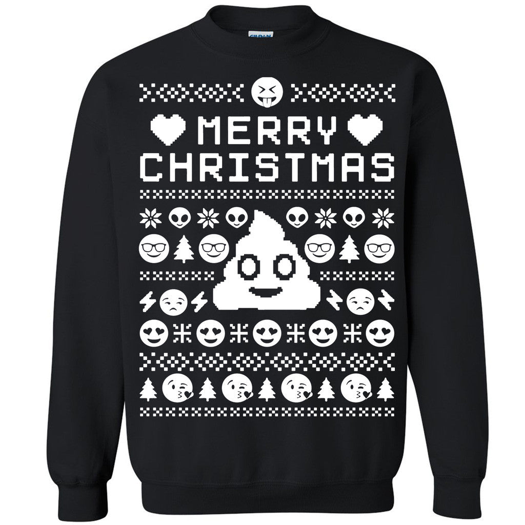 Zexpa Apparelâ„¢ Merry Christmas Pile Of Poo Unisex Crewneck Funny Ugly Christmas Sweatshirt - Zexpa Apparel Halloween Christmas Shirts