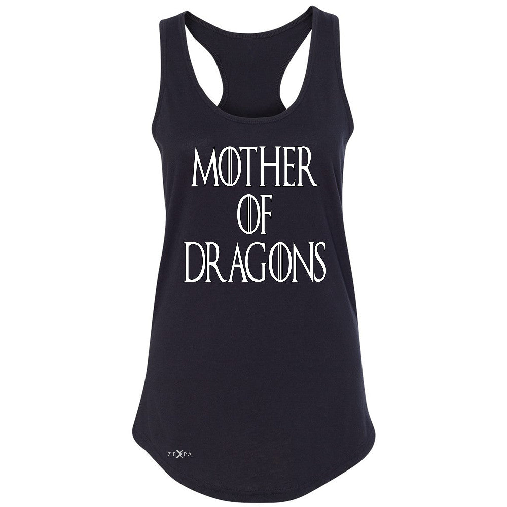 Zexpa Apparelâ„¢ Mother Of Dragons Women's Racerback Thronies GOT Khaleesi Sleeveless - Zexpa Apparel Halloween Christmas Shirts