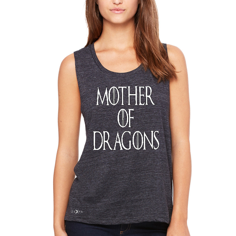 Zexpa Apparelâ„¢ Mother Of Dragons Women's Muscle Tee Thronies GOT Khaleesi Tanks - Zexpa Apparel Halloween Christmas Shirts