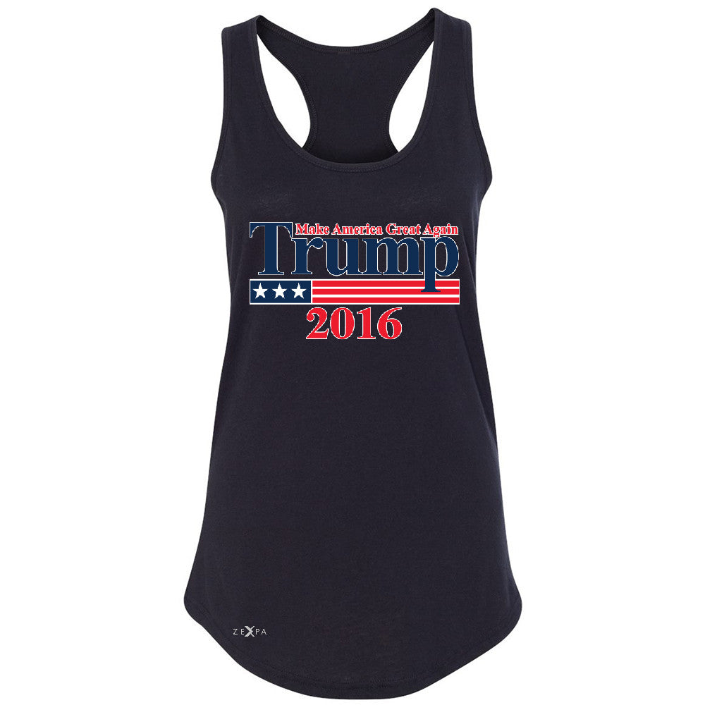 Trump 2016 America Great Again Women's Racerback Elections 2016 Sleeveless - Zexpa Apparel - 1