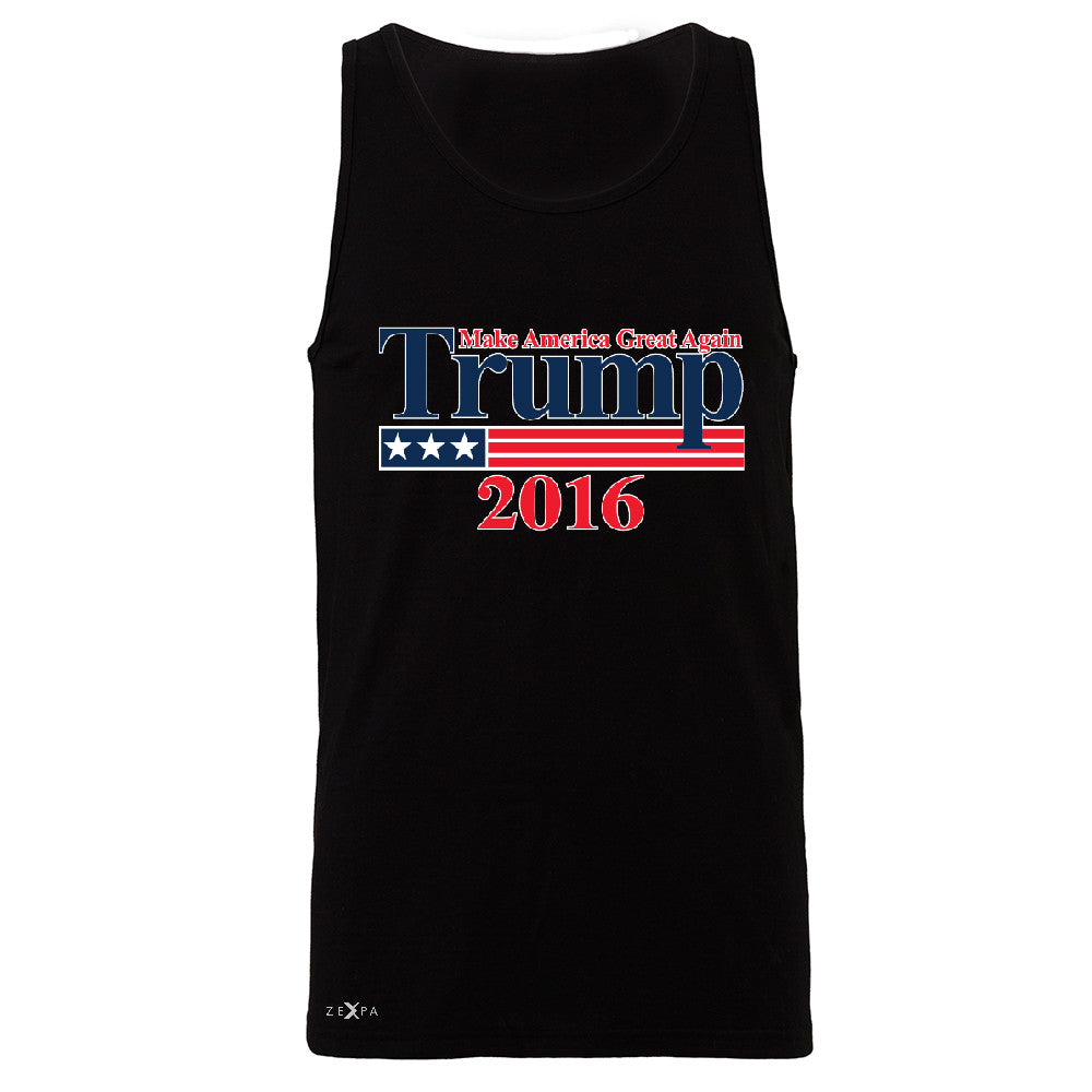 Trump 2016 America Great Again Men's Jersey Tank Elections 2016 Sleeveless - Zexpa Apparel - 1