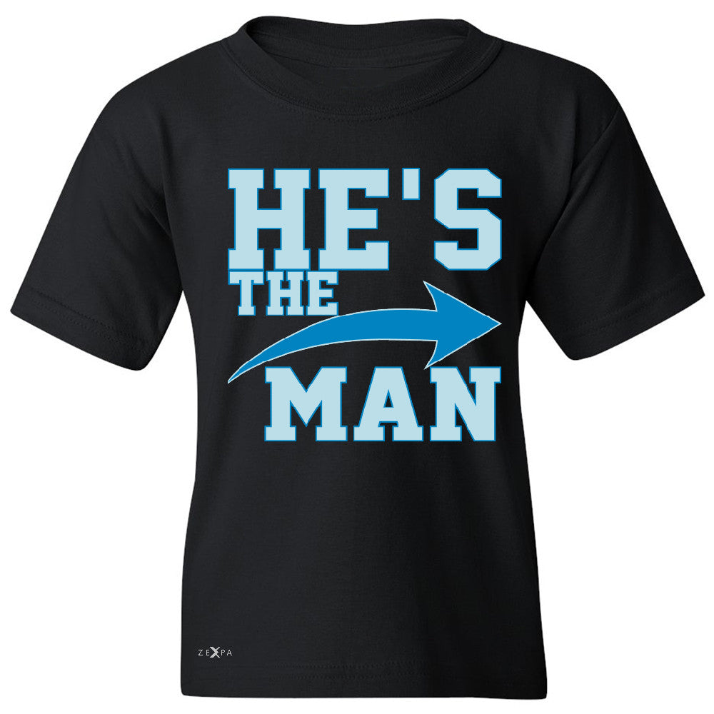 He is The MAN Youth T-shirt Couple Matching Valentines Day Feb Tee - Zexpa Apparel - 1