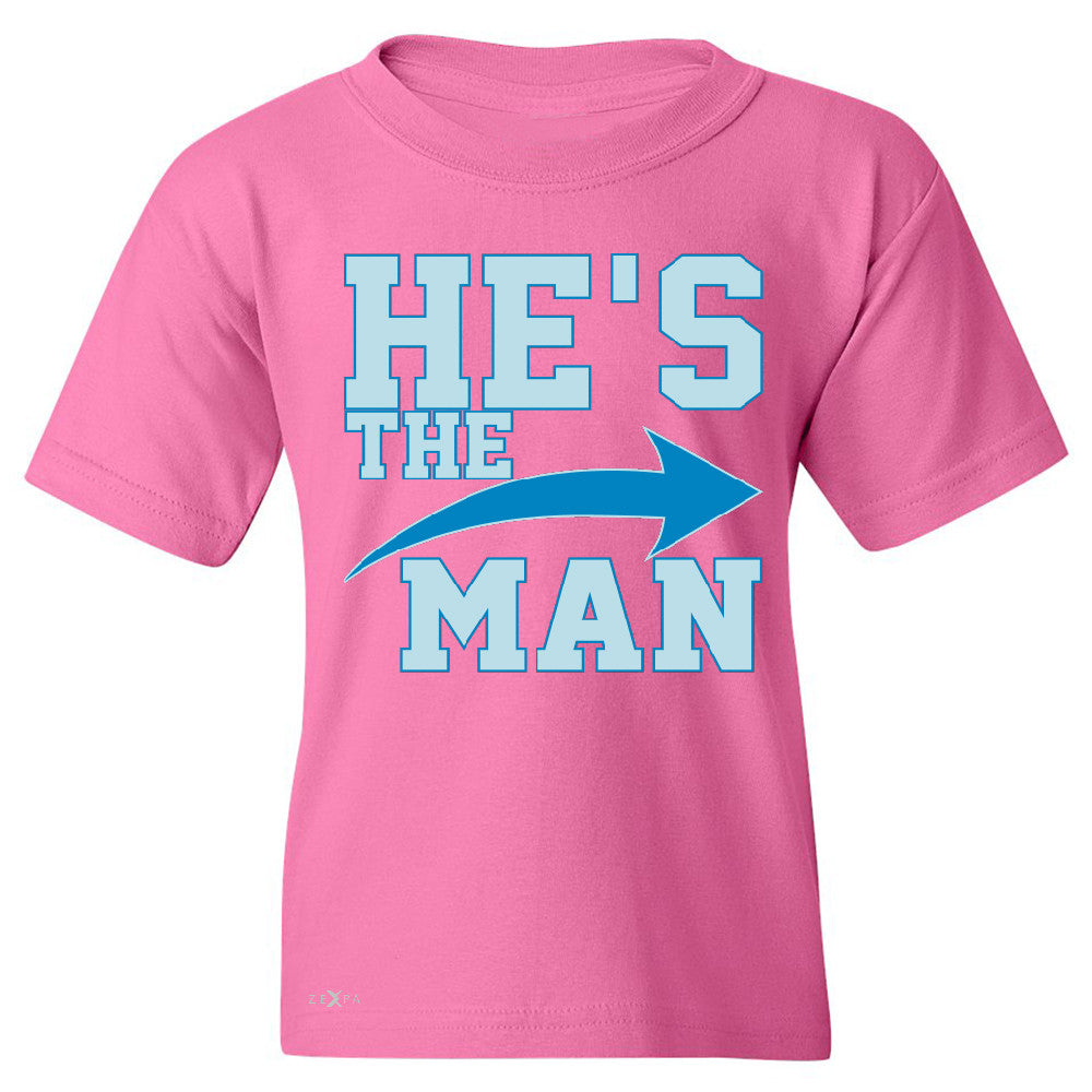 He is The MAN Youth T-shirt Couple Matching Valentines Day Feb Tee - Zexpa Apparel - 3