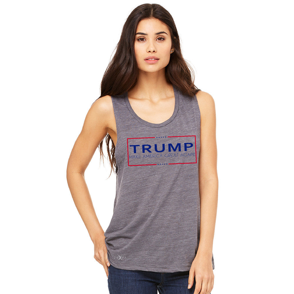 Donald Trump Make America Great Again Campaign Classic Desing Women's Muscle Tee Elections Sleeveless - Zexpa Apparel Halloween Christmas Shirts