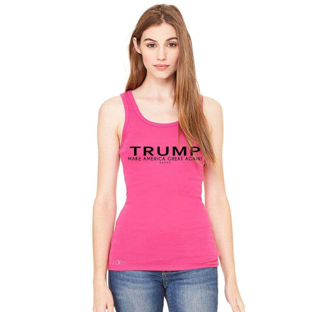 Donald Trump Make America Great Again Campaign Classic Black Design Women's Tank Top Elections Sleeveless - Zexpa Apparel Halloween Christmas Shirts