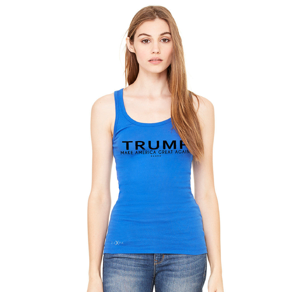 Donald Trump Make America Great Again Campaign Classic Black Design Women's Tank Top Elections Sleeveless - Zexpa Apparel Halloween Christmas Shirts