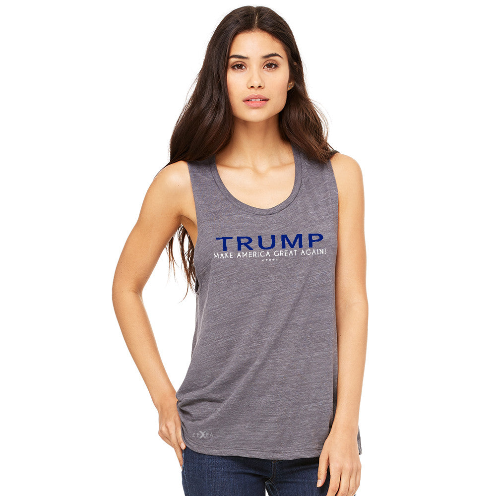 Donald Trump Make America Great Again Campaign Classic Design Women's Muscle Tee Elections Sleeveless - Zexpa Apparel Halloween Christmas Shirts