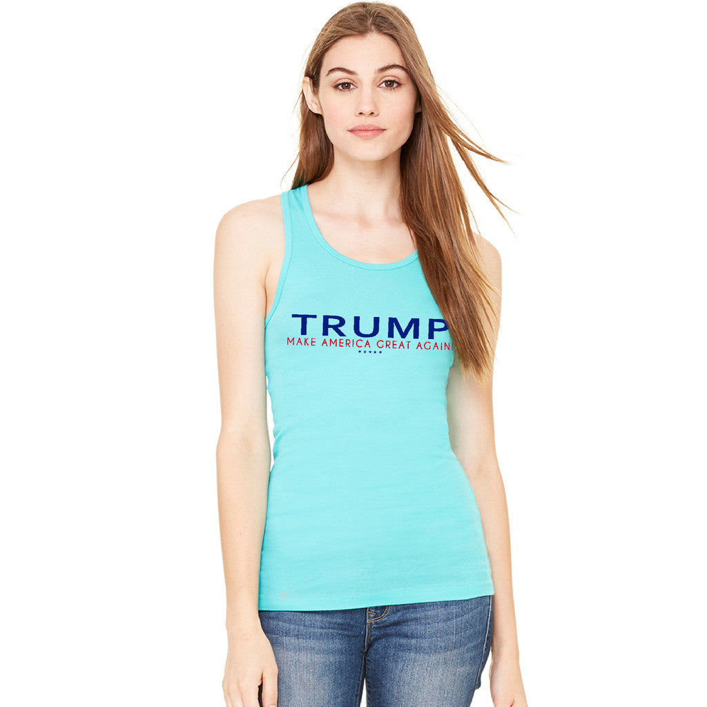 Donald Trump Make America Great Again Campaign Classic Navy Red Design Women's Racerback Elections Sleeveless - zexpaapparel - 5