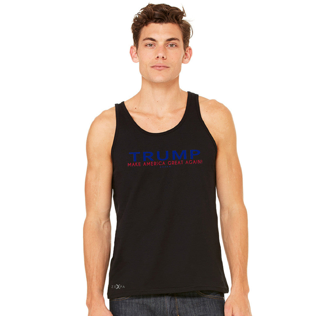 Donald Trump Make America Great Again Campaign Classic Navy Red Design Men's Jersey Tank Elections Sleeveless - zexpaapparel - 2