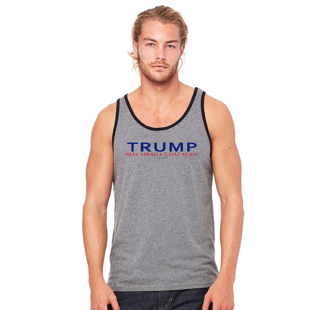 Donald Trump Make America Great Again Campaign Classic Navy Red Design Men's Jersey Tank Elections Sleeveless - Zexpa Apparel