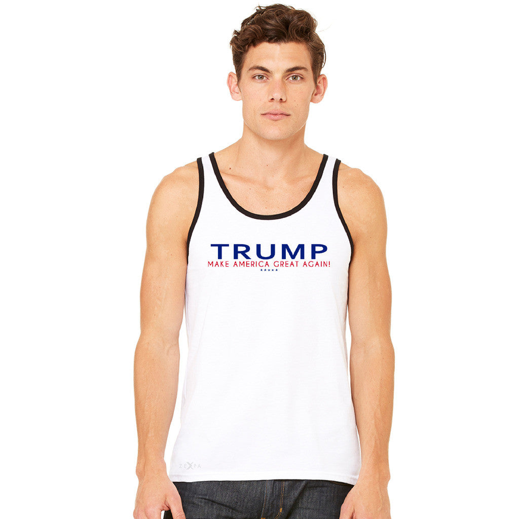 Donald Trump Make America Great Again Campaign Classic Navy Red Design Men's Jersey Tank Elections Sleeveless - Zexpa Apparel Halloween Christmas Shirts