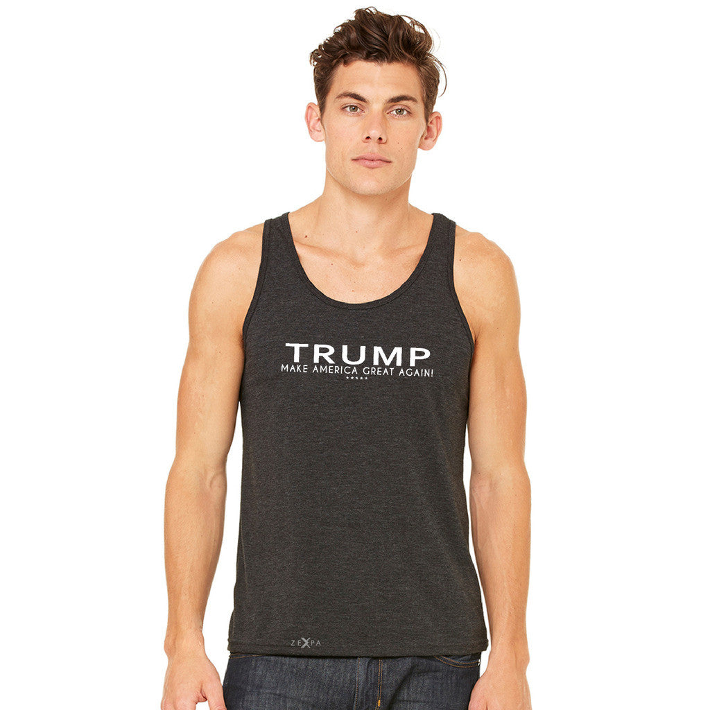 Donald Trump Make America Great Again Campaign Classic White Design Men's Jersey Tank Elections Sleeveless - zexpaapparel - 3