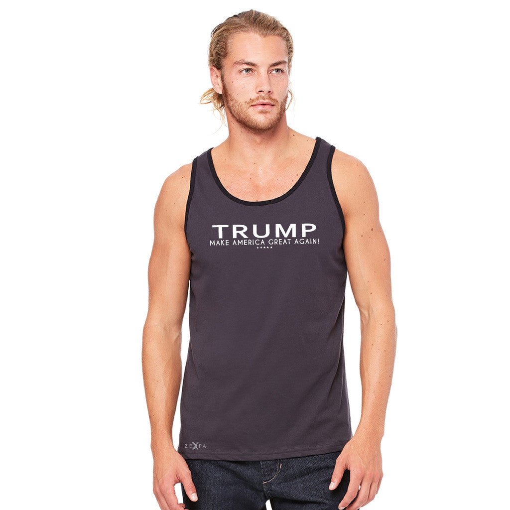 Donald Trump Make America Great Again Campaign Classic White Design Men's Jersey Tank Elections Sleeveless - zexpaapparel - 4