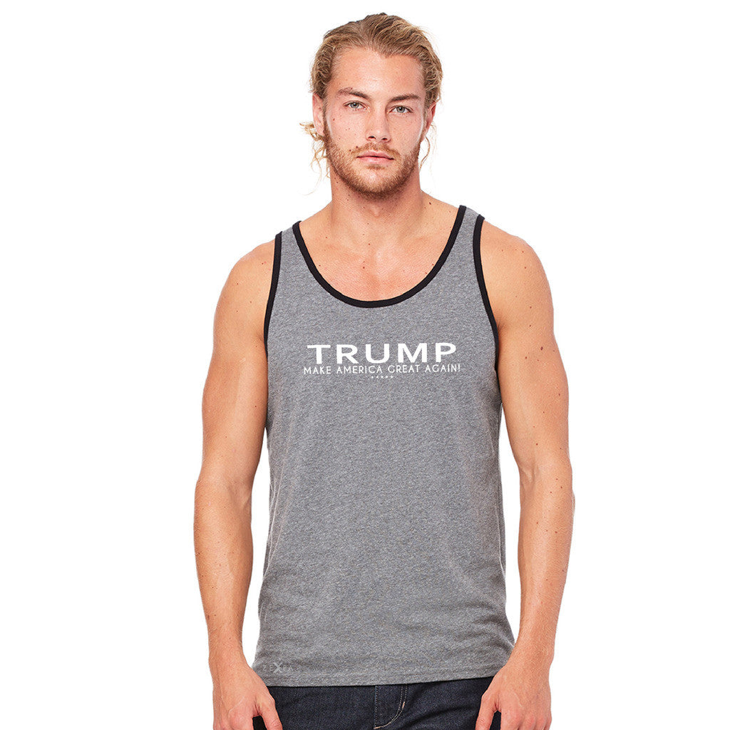 Donald Trump Make America Great Again Campaign Classic White Design Men's Jersey Tank Elections Sleeveless - zexpaapparel - 6