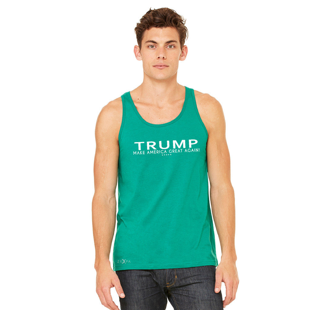 Donald Trump Make America Great Again Campaign Classic White Design Men's Jersey Tank Elections Sleeveless - zexpaapparel - 7