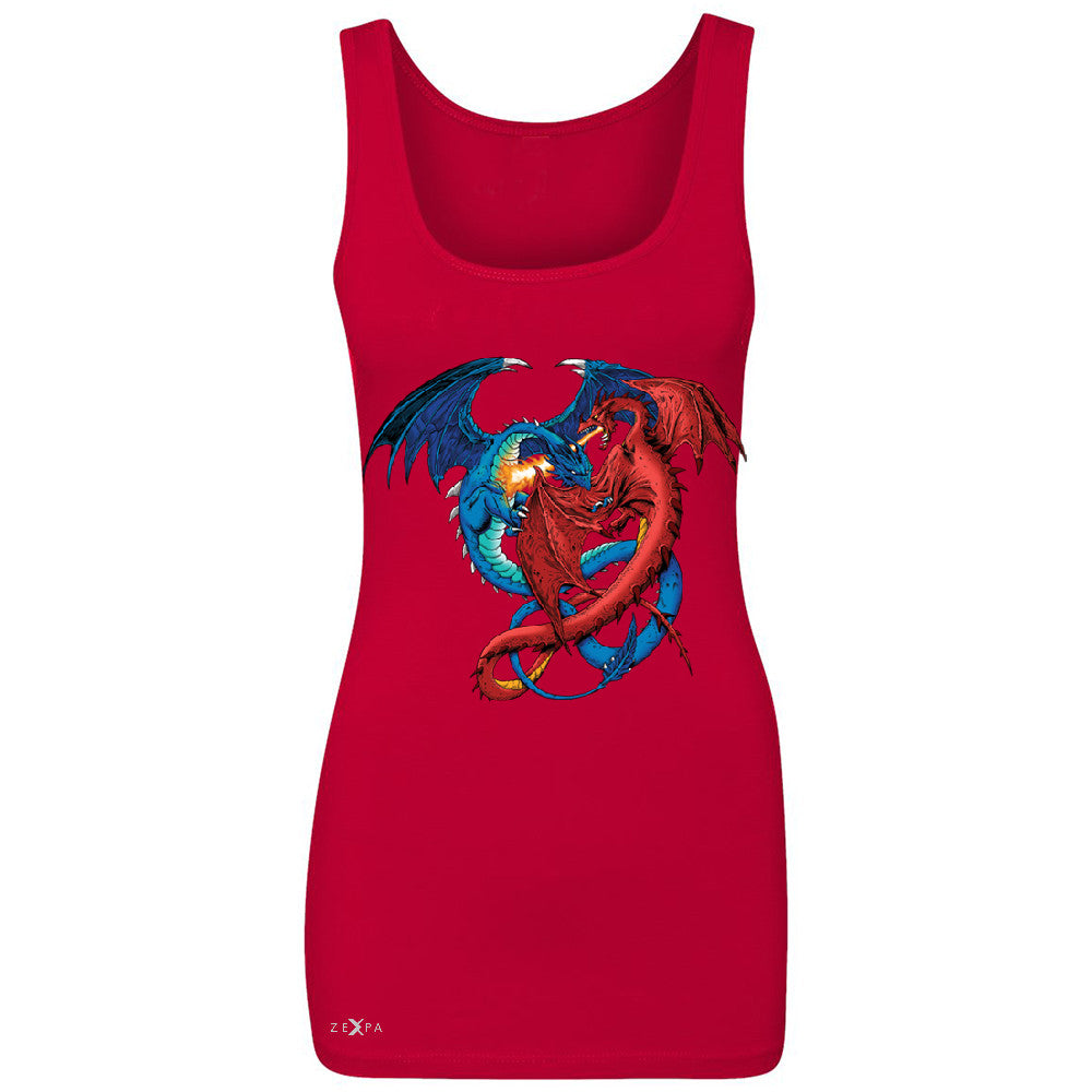 Duel Dragon  Women's Tank Top Cool GOT Ball Thronies Sleeveless - Zexpa Apparel - 3