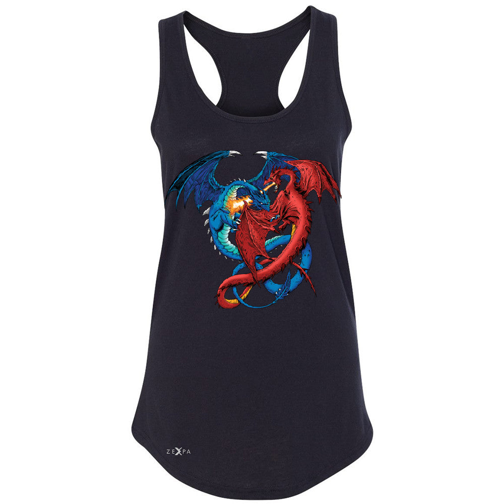 Duel Dragon  Women's Racerback Cool GOT Ball Thronies Sleeveless - Zexpa Apparel - 1