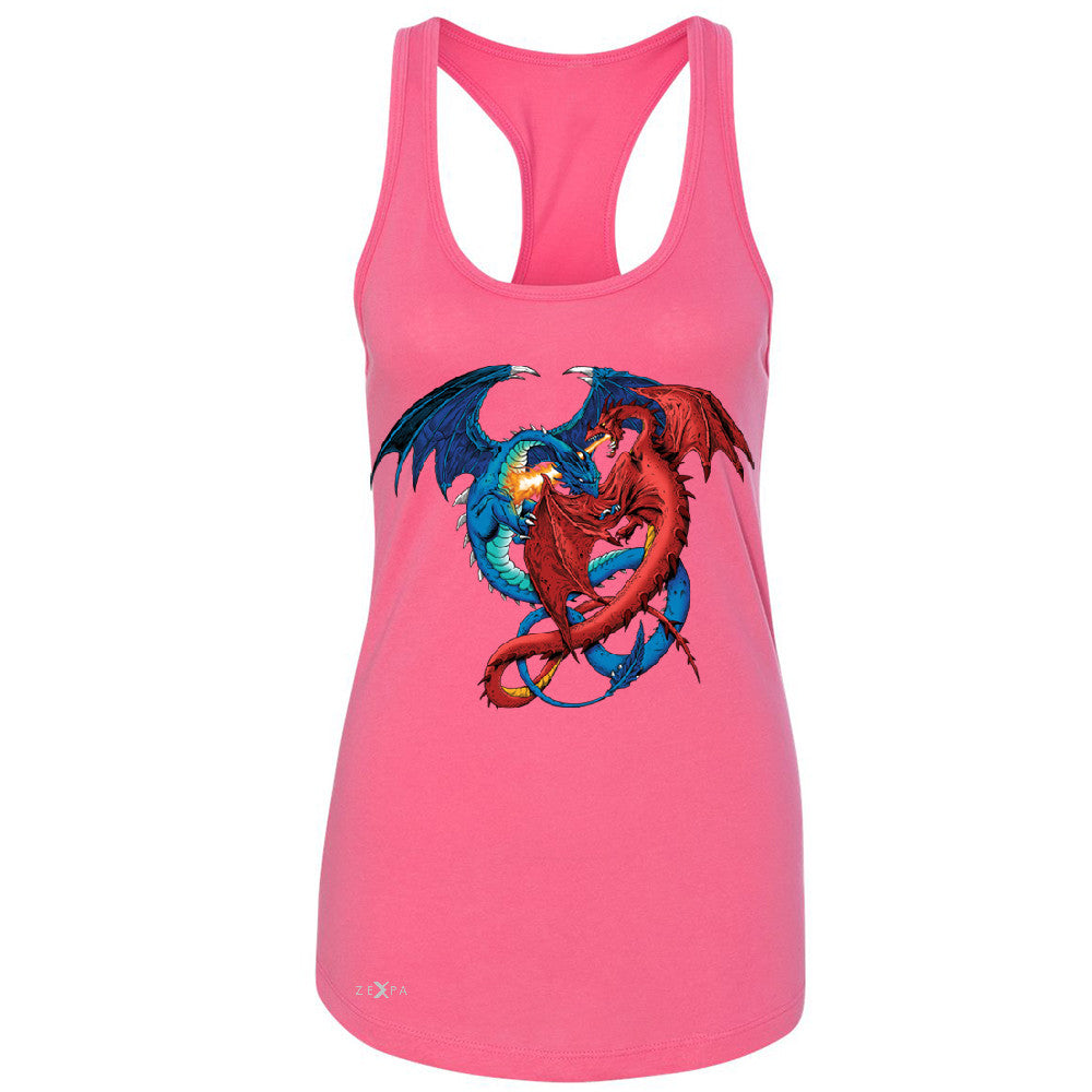 Duel Dragon  Women's Racerback Cool GOT Ball Thronies Sleeveless - Zexpa Apparel - 2